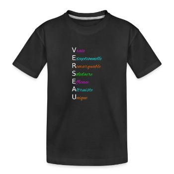 VERSEAU Vraie Exceptionnelle Remarquable Solidaire - T-shirt bio Premium Enfant - noir - Devant