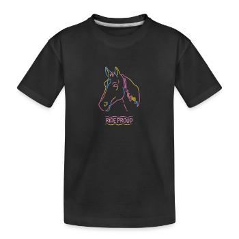 Ride Proud - Kinder Premium Bio T-Shirt - Schwarz - Vorne