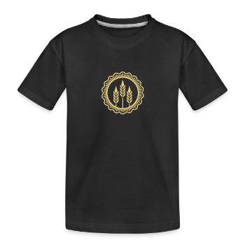 Blé Sigel / médaillon de blé (1c) - T-shirt bio Premium Enfant - noir - Devant