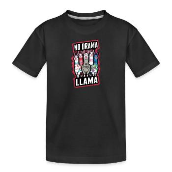 Lama sans drame - T-shirt bio Premium Enfant - noir - Devant