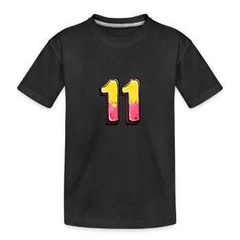 11 Number Comic - Kids' Premium Organic T-Shirt - black - Front