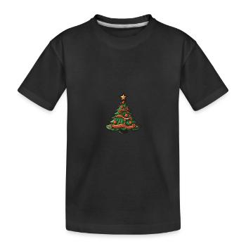 Tannenbaum Weihnachten - Kinder Premium Bio T-Shirt - Schwarz - Vorne