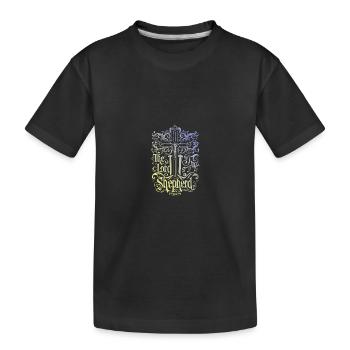 Der Herr Ist Mein Hirte Jesus Bibelspruch - Kinder Premium Bio T-Shirt - Schwarz - Vorne