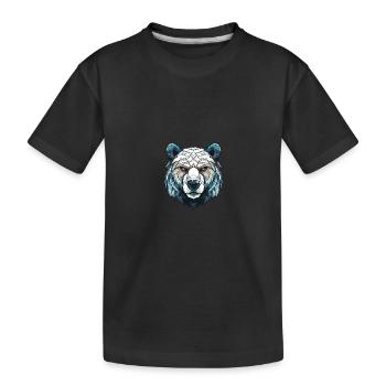 Portrait d’ours polaire Ours polaire - T-shirt bio Premium Enfant - noir - Devant