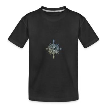 Compass icon - Kids' Premium Organic T-Shirt - black - Front