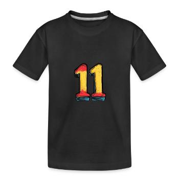 11 Number Comic - Kids' Premium Organic T-Shirt - black - Front