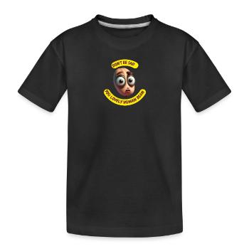 Du lieblicher Human Bean Art Print - Kinder Premium Bio T-Shirt - Schwarz - Vorne