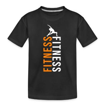 Fitness fitness sport - Kids' Premium Organic T-Shirt - black - Front