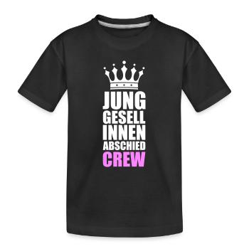 Hen Party Crew - Kids' Premium Organic T-Shirt - black - Front