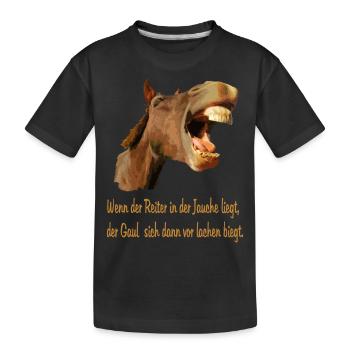 Zum Lachen - Kinder Premium Bio T-Shirt - Schwarz - Vorne