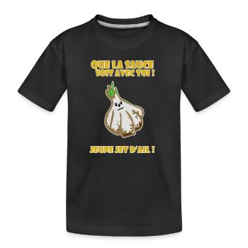 Que la sauce soit ac toi - T-shirt bio Premium Enfant - noir - Devant