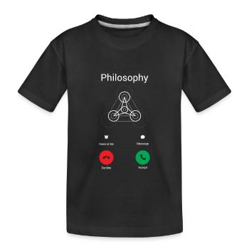 Les appels de la philosophie - T-shirt bio Premium Enfant - noir - Devant