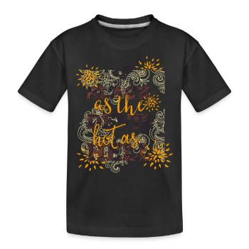 Black like devil-hot like hell- Coffee- Kaffee - Kinder Premium Bio T-Shirt - Schwarz - Vorne
