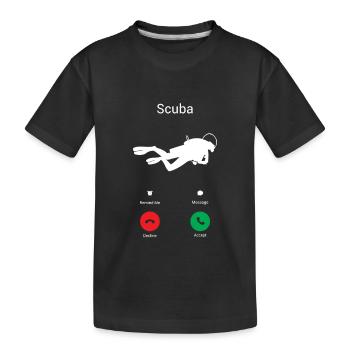 Scuba calls! - Kids' Premium Organic T-Shirt - black - Front