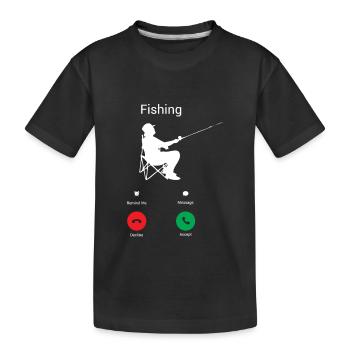 LE POISSON M’APPELER ! APPEL DE PÊCHE ! CHEMISE DE - T-shirt bio Premium Enfant - noir - Devant