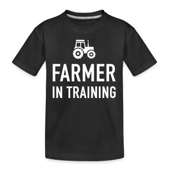Funny Gift For Farm Kids - Kids' Premium Organic T-Shirt - black - Front