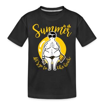 Été - T-shirt bio Premium Enfant - noir - Devant