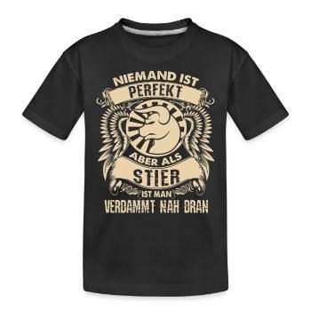 Taurus - signe du zodiaque est parfait - T-shirt bio Premium Enfant - noir - Devant