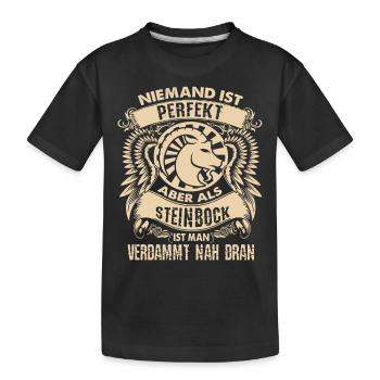 Signe du zodiaque Capricorne - est parfait - DE - T-shirt bio Premium Enfant - noir - Devant