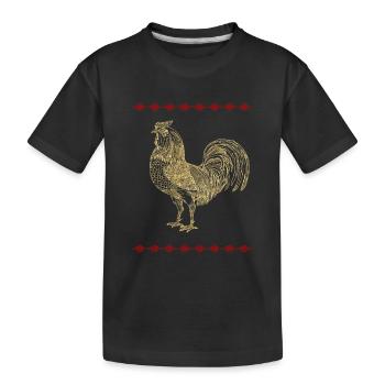 Coq d'or Henne Huhn - T-shirt bio Premium Enfant - noir - Devant