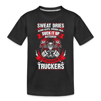 Suck it up butter cup - EN - Kinder Premium Bio T-Shirt - Schwarz - Vorne