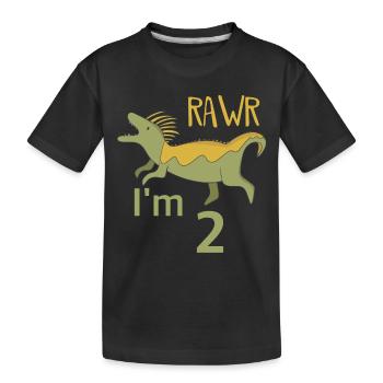 Pour deux gars anniversaire pour les filles Mosasaur - T-shirt bio Premium Enfant - noir - Devant