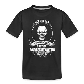 System Administrator - Kinder Premium Bio T-Shirt - Schwarz - Vorne