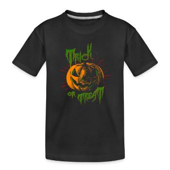 TRICK OR TREAT - Kinder Premium Bio T-Shirt - Schwarz - Vorne