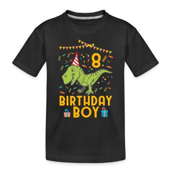 Birthday Boy - 8. Geburtstag - Kinder Premium Bio T-Shirt - Schwarz - Vorne