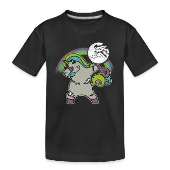 Tamponnant Einhorn / Edition Halloween - T-shirt bio Premium Enfant - noir - Devant