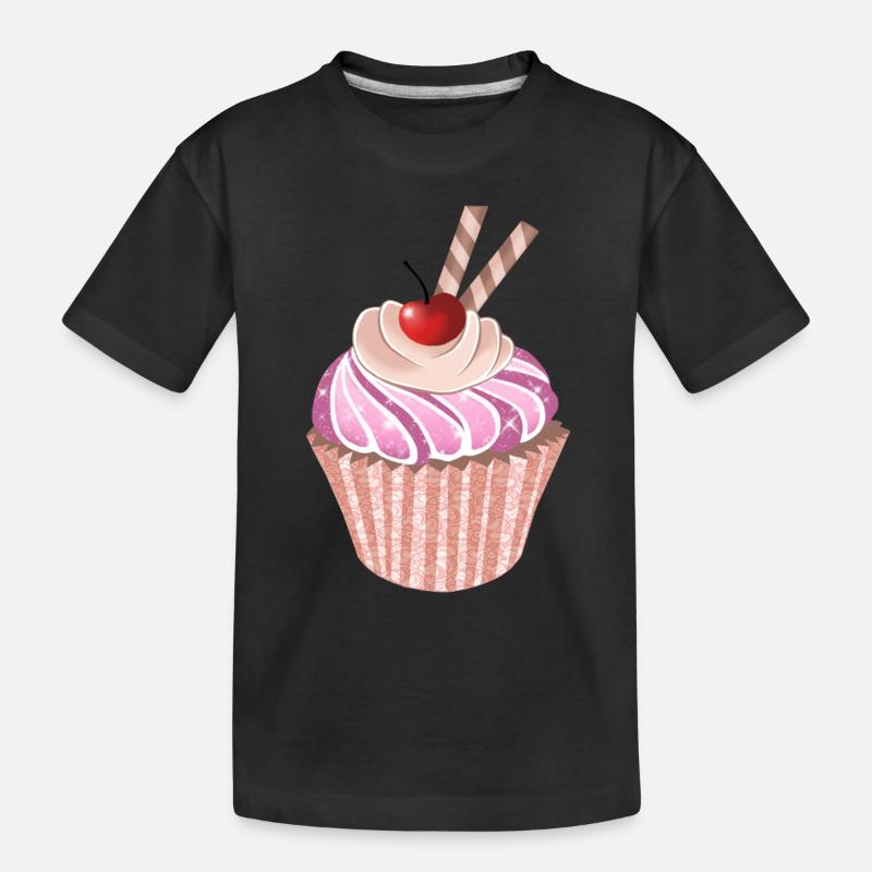 Cupcake - Kinder Premium Bio T-Shirt - Schwarz