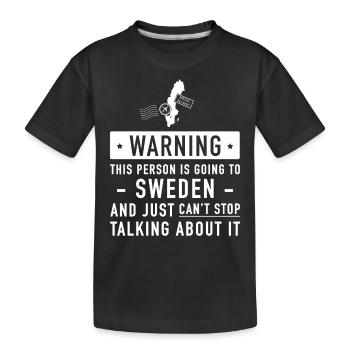 Suède cadeau de vacances typique - T-shirt bio Premium Enfant - noir - Devant
