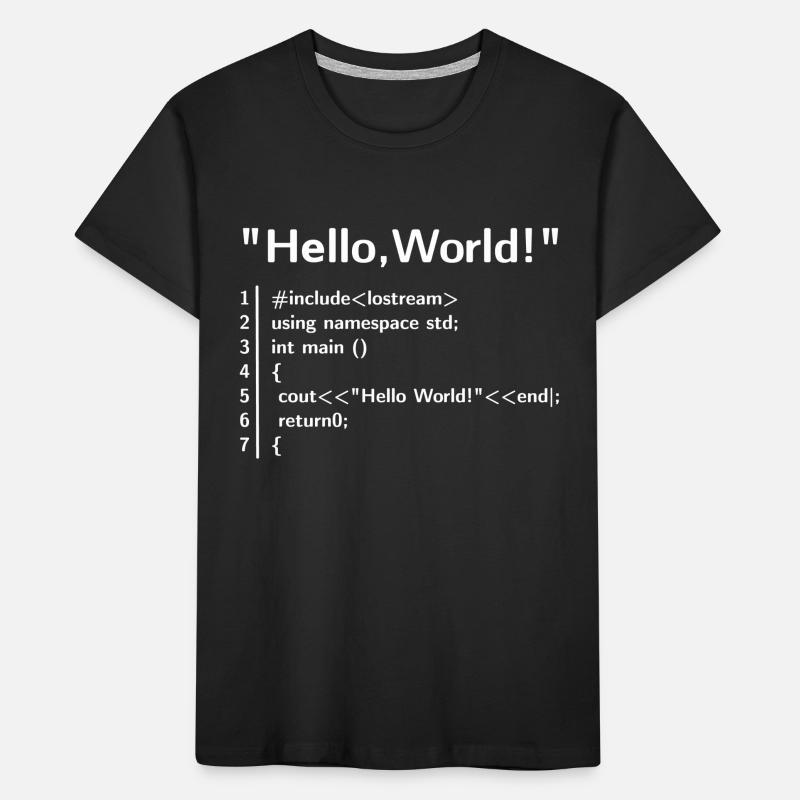 Hello World Program - Programmer T-Shirt Kids' Premium Organic T-Shirt