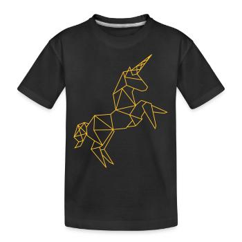 Unicorn graphic - Kids' Premium Organic T-Shirt - black - Front