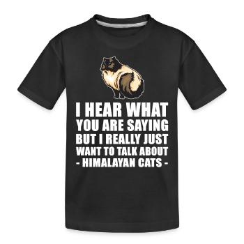 Chat cadeau mignon Himalaya - T-shirt bio Premium Enfant - noir - Devant