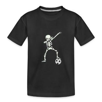 Football dab squelettique - T-shirt bio Premium Enfant - noir - Devant