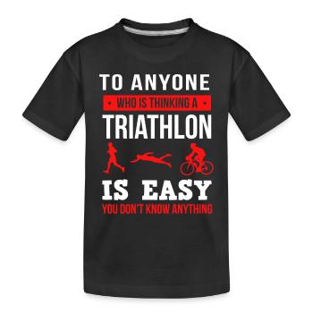 Triathlon TShirt · Triathlete · Triathlete · Sport - Kids' Premium Organic T-Shirt - black - Front