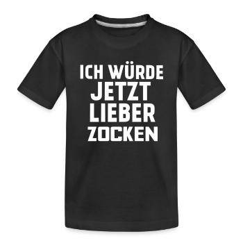 ZOCKEN - Kinder Premium Bio T-Shirt - Schwarz - Vorne