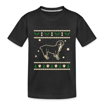 Entlebucher Weihnachtsgeschenk - Kinder Premium Bio T-Shirt - Schwarz - Vorne