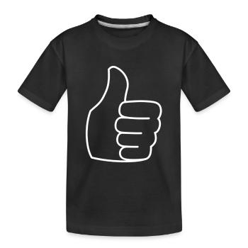 daumen hoch - Kinder Premium Bio T-Shirt - Schwarz - Vorne