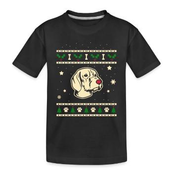 Vizsla Weihnachtsgeschenk - Kinder Premium Bio T-Shirt - Schwarz - Vorne