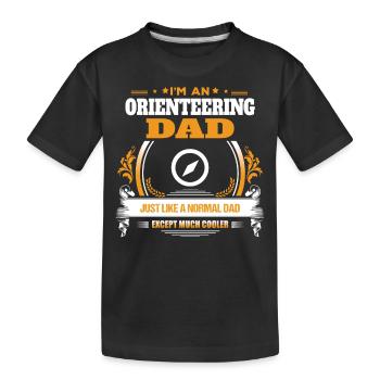 Orientierungslauf Dad Shirt Geschenkidee - Kinder Premium Bio T-Shirt - Schwarz - Vorne