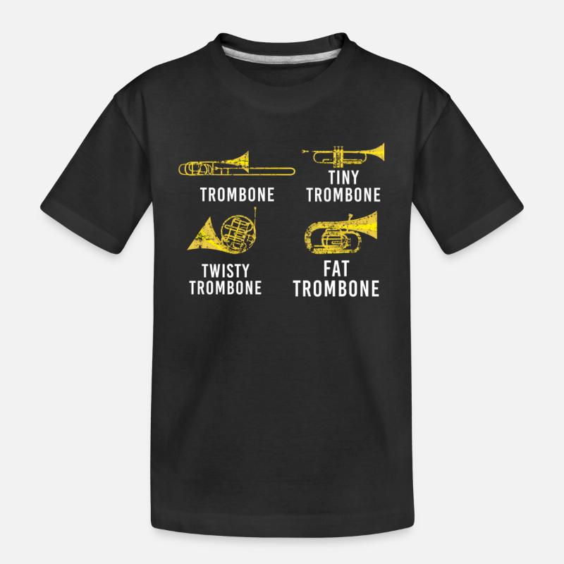 Types drôles de Trombone - T-shirt bio Premium Enfant - noir
