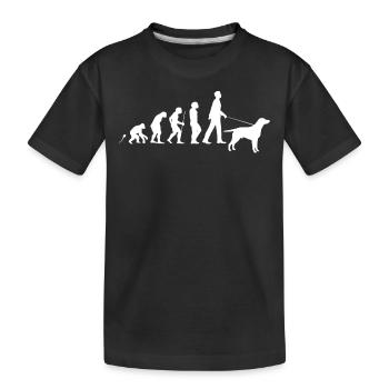 Kraus Curly Retriever Gift Shirt - Kids' Premium Organic T-Shirt - black - Front