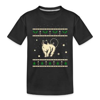 Ragdoll Weihnachtsgeschenk - Kinder Premium Bio T-Shirt - Schwarz - Vorne