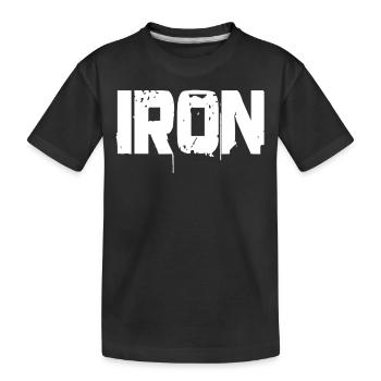 iron shirt - Kids' Premium Organic T-Shirt - black - Front