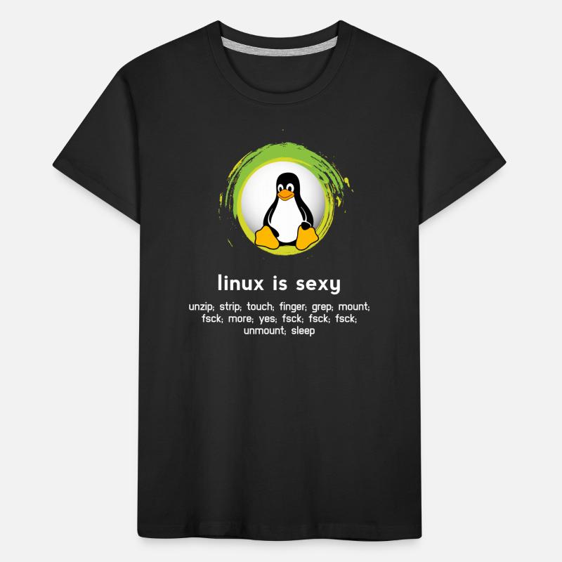 Computer System Pinguin Nerd pc inside code admin Kinder Premium Bio T-Shirt