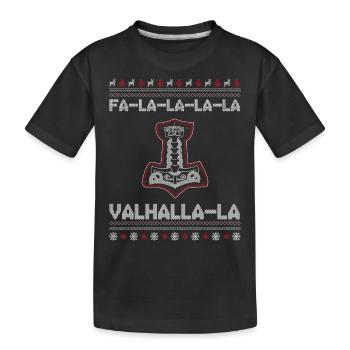 Shirt de Noël Thor Marteau Mjolnir Viking - T-shirt bio Premium Enfant - noir - Devant