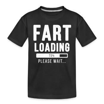 Chargement en cours ... Fart s'il vous plaît attendre! | t-shirt Fart - T-shirt bio Premium Enfant - noir - Devant