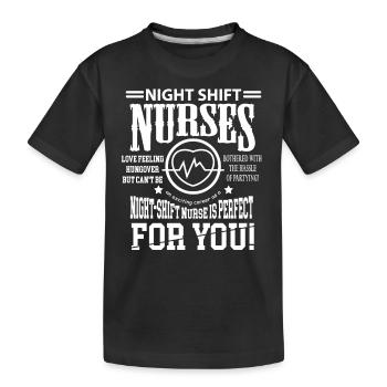 Nuit infirmière infirmiere cadeau - T-shirt bio Premium Enfant - noir - Devant